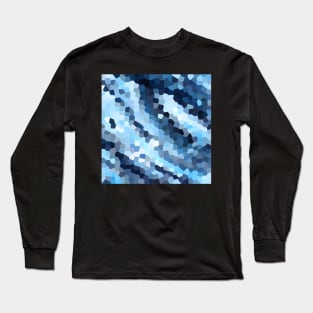 Blue Wave Geometric Long Sleeve T-Shirt